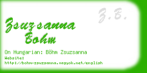 zsuzsanna bohm business card